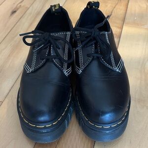 Dr. Martens Black Oxfords with Contrast Stitching
